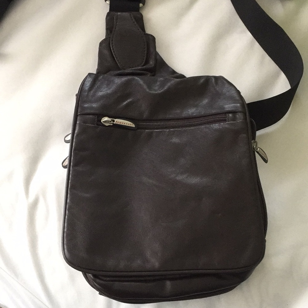 Brown leather Travelon bag